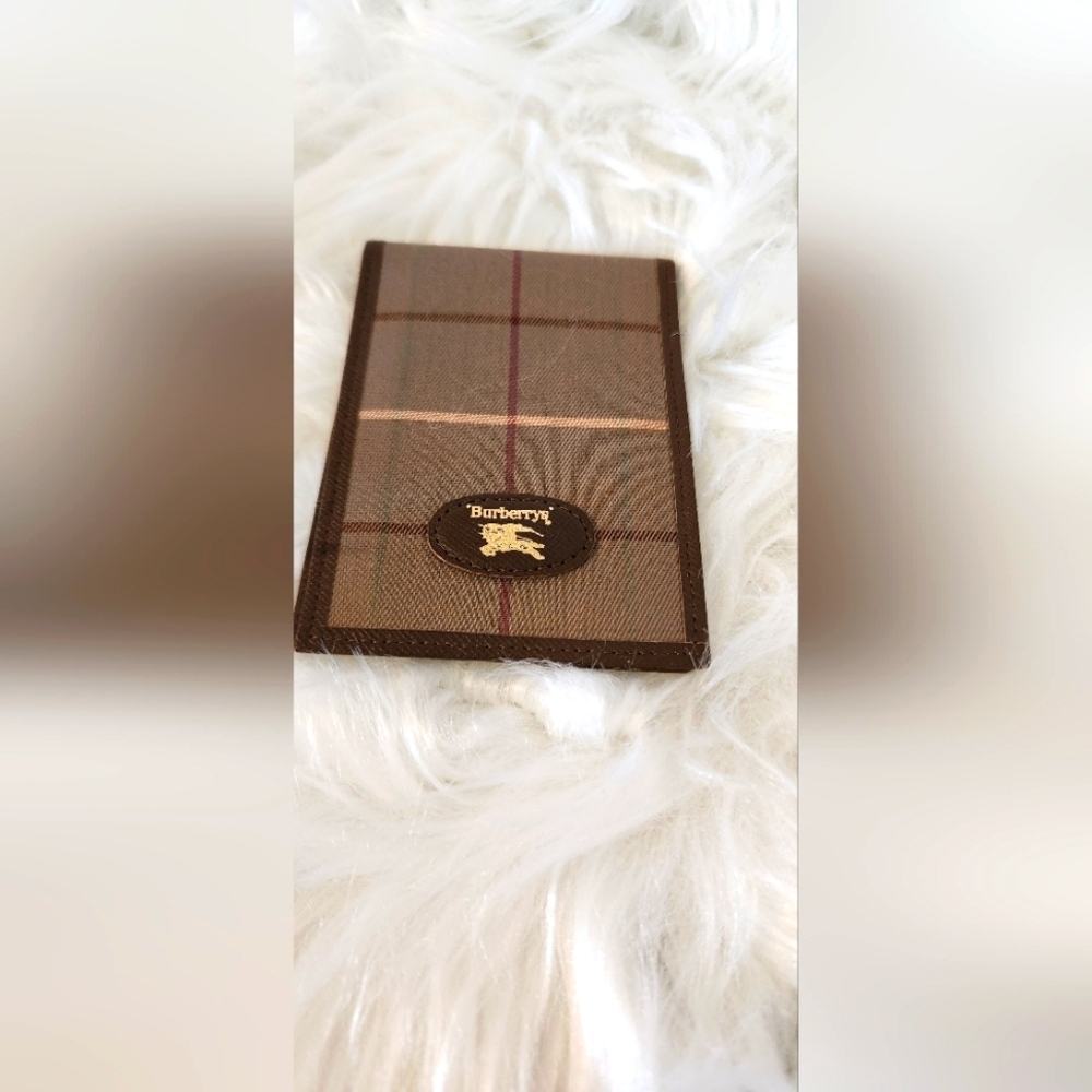 Burberry Brown Plaid Card Holder